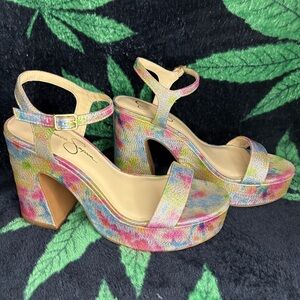 Jessica Simpson Multicolor Platform Heels